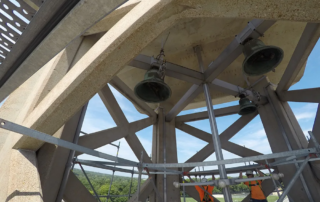scaffold installation in Logan Bell Tower in St. Louis, MO